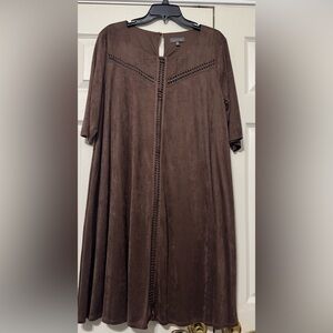 Luxology Brown Long Sleeve Dress